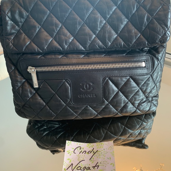 Authentic Chanel backpack black leather - Picture 12 of 15